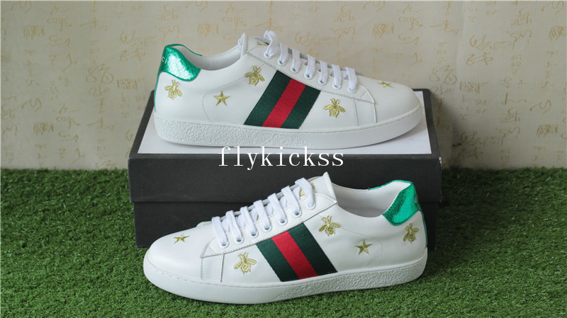 GC Ace Embroidered Sneaker White Bee & Star